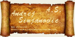 Andrej Simjanović vizit kartica